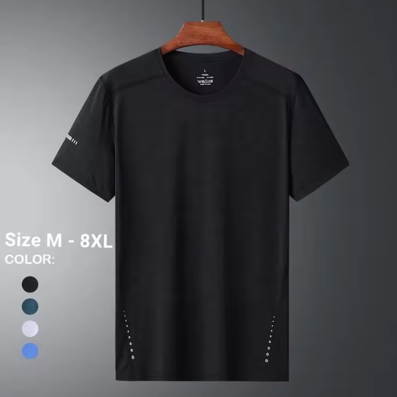 Ice Cooling Fit Running Tee Shirts Quick Dry Short Sleeve
