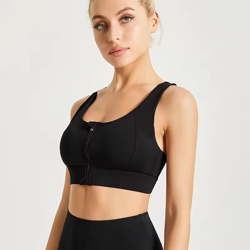 High Impact Shockproof Front Zipper Training Bra