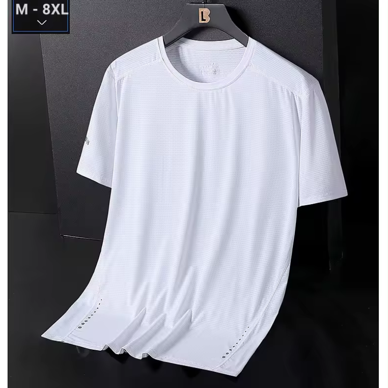 Ice Cooling Fit Running Tee Shirts Quick Dry Short Sleeve