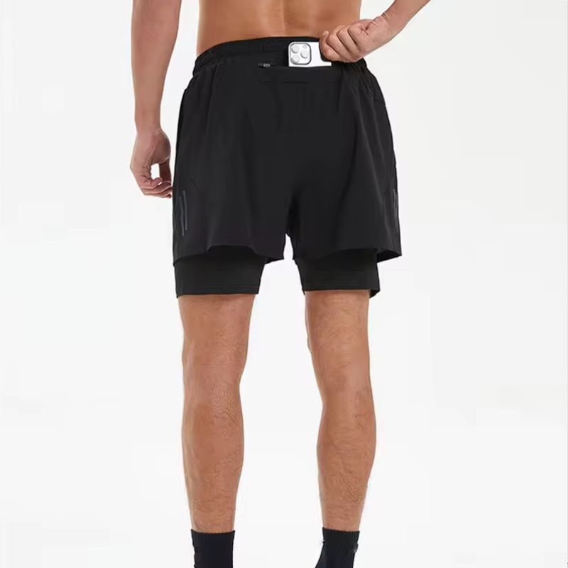 Double Layer 2 In 1 Quick Dry Running Shorts and Leggings