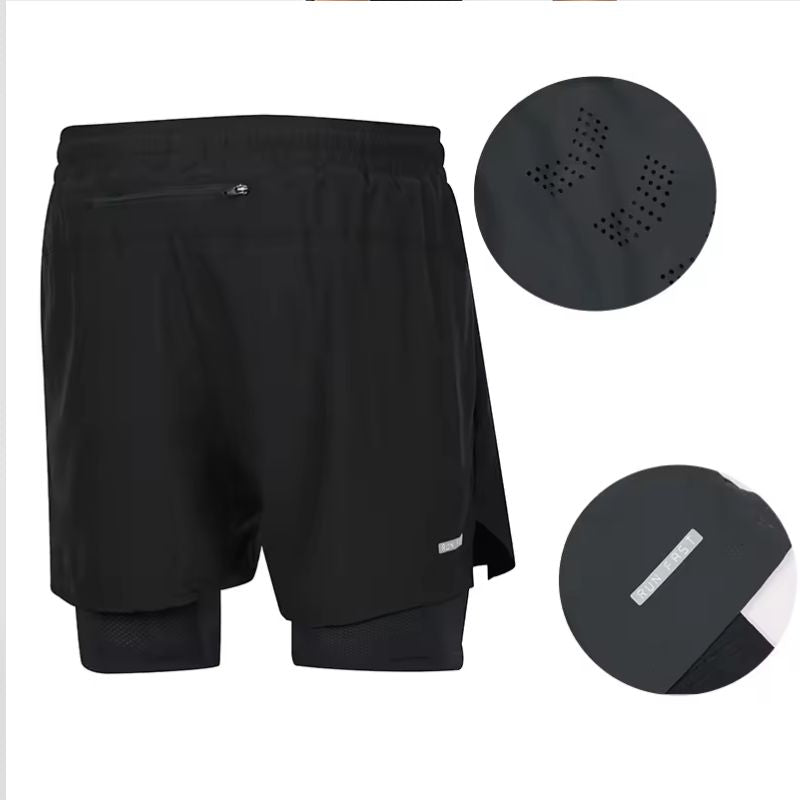 Quick Dry Two In One Fitness Running Training Short