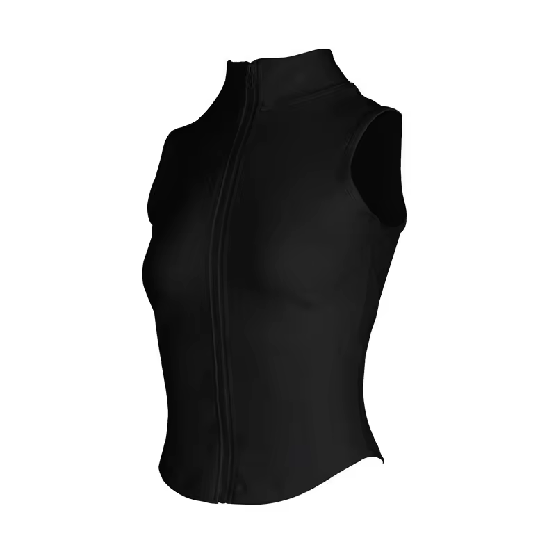 Women Sports Crop Vest Jacket