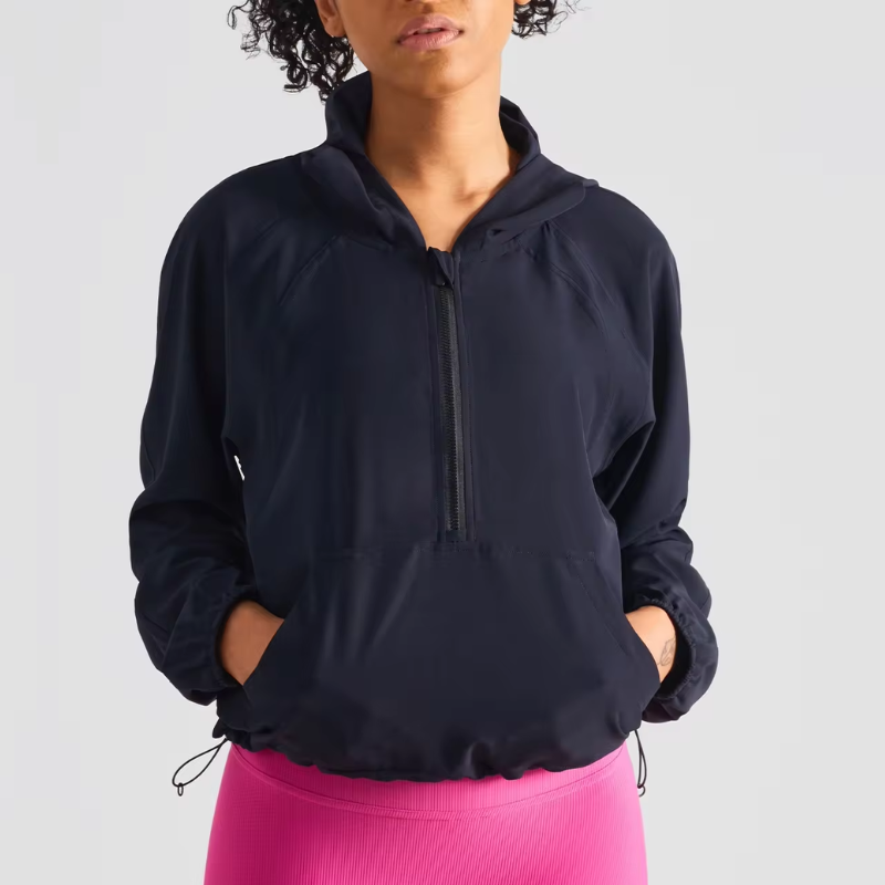 Half Zip Wind Breaker QUICK DRY Gym Sports Jacket