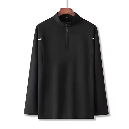 Quarter Zip Long Sleeve Pullover Golf Quick Dry Lightweight Athletic