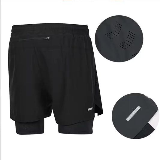 Quick Dry Two In One Fitness Running Training Short