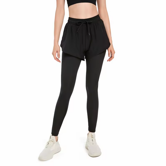 2 In 1 Quick Dry Running  Shorts and Leggings