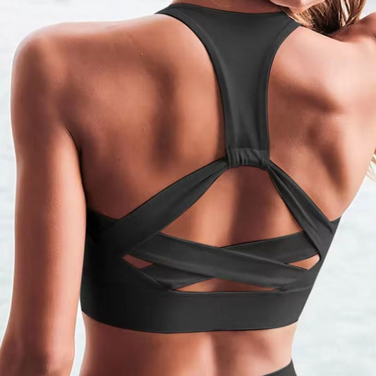 Strappy Back Gym Fitness Yoga Bra